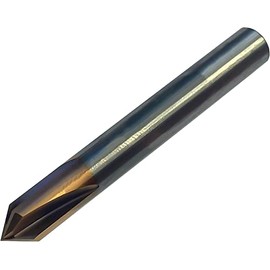 CNC QUALITÄT Solid Carbide Deburring End Mill Diameter 3 to 12 mm - Carbide Chamfer Cutter 90° - Carbide Deburring Cutter - 4 Blades (Diameter 8 mm)
