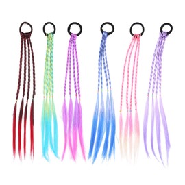 SHULLIN 6 Color Set, Kids Mesh Extension, Hair Extension, Wig, Braid, Gradient Color Extension, Wig, Colorful, Kids Hair Wig, Hair Extension, One Touch, Dance, Recitals, Events, Festivals, Hair