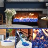 3/4 Inch Pacific Blue Fire Glass Beads for Fire Pit,