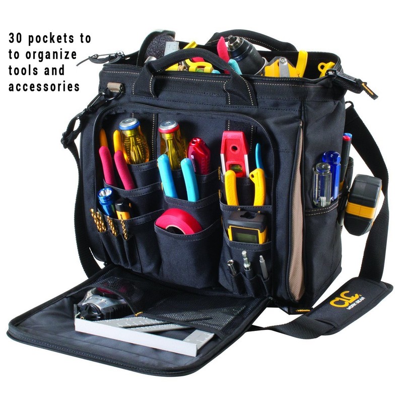 CLC Custom Leathercraft 1537 Multi-Compartment Tool Carrier, 30 Pocket, 13