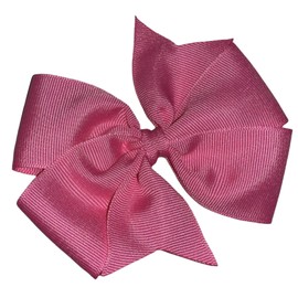 Solid Bubblegum Pink Pinwheel Hair Bow 4" MADE IN USA