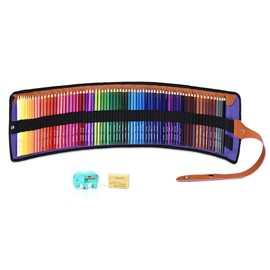 Colored Pencils, 72 Colors, Oil-based Colored Pencils, Drawing Set for Pictures and Coloring, Comes with Case, Sharpener, and Eraser