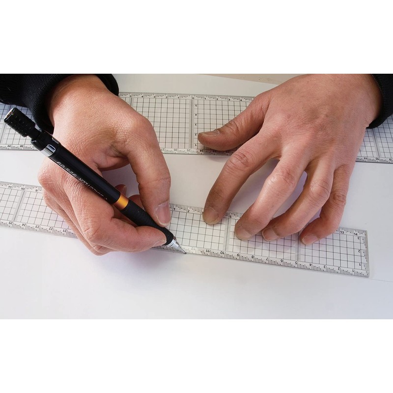 Niigata Seiki SK CAGS-15KD Acrylic Square Ruler, Made in Japan,