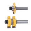 2Pcs Tongue Groove Router Bit T Shape 3 Teeth 1