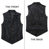 HISDERN Men's Paisley Vest Formal Wedding Party Gothic Steampunk Lapel