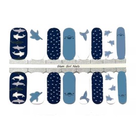 Glam Girl Nails Dolphin Nail Polish Strips / Nail Wraps / Nail Stickers