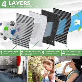 KARCOCA 6021C(CF11176) Cabin Air Filter With Activated Carbon Compatible With Ford Explorer, Flex, Police Interceptor Sedan/Utility, Taurus; Lincoln MKS, MKT(3 Pack)