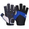 FitsT4 Sports Kayaking Gloves 3/4 or Full Finger Padded Palm
