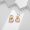 HolidayQbee Gold And Silver Earrings For Women With Circles Mixed