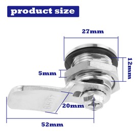 One Triangle Cam Lock Stainless Steel Metro Train Door Lock Multifunction Electric Cabinet Lock Trash Bin Elevator