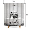 SVBright Funny Raccoon Shower Curtain 60Wx72L Inch Cute Kids Fun