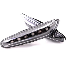 LIGHTDELUX LED Indicator Side Indicator Indicator Light Compatible with 1 Series E81 E82 E87 E88, 3 Series E46 E90 E91 E92 E93, 5 Series E60 E61, X3 E83, X1 E84 V-