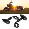 Retro Bullet Motorcycle Taillights Brake Turn Signal Light Indicator Black