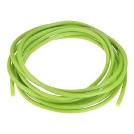 M METERXITY Natural Latex Rubber Tubing, 5/64" [1.7mm] ID x 11/64" [4.5mm] OD 10ft Length Latex Hose Tube for Home/Laboratory/Sporting, Highly Elastic Band Tubes [Green]
