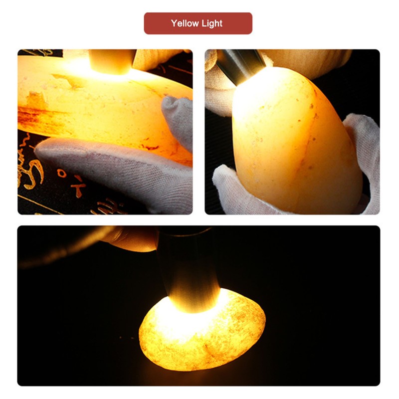 Adjustable Gem Identification Light Pocket 3LED Jewelry Appraisal Flashlight with