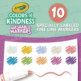 Crayola 587807 Colors of Kindness Washable Markers - Assorted (10/BX) New