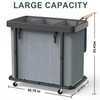 230L (60 Gal) Extra Large Fashion Laundry Sorter 3 Section