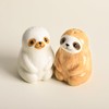 Bicuzat Ceramic Sloth Shape Salt & Pepper Shakers Set, Hand-Painted