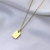 jewellerybox Gold Plated Sterling Silver Mini Tag Necklace 16+2"