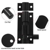 Coufce 4 Pack 2" Barrel Bolt Lock Black Slide Door