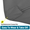 Beach Sun Umbrella Replacement Canopy, UPF 50+, 38 × 39