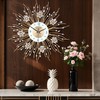 Large Wall Clocks, Silent Sunflower Shape Chic Decorative Wall Clock,