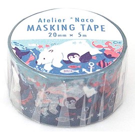 Kao Kodomo no Kao Taguchi Natsuko Masking Tape Sea Animals 1699-003