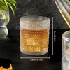 OLULU Cocktail Glasses 10 oz Set of 2, Glass Hobnail