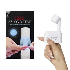 KISS Salon X-tend LED Curing Lamp, Soft Gel DIY Nail Extensions System, For Curing & Pre-Curing, Motion Activated, Compact Ergonomic Design, Angled Light, Stable Stand, Up To 14 Day Wear, 1 Piece