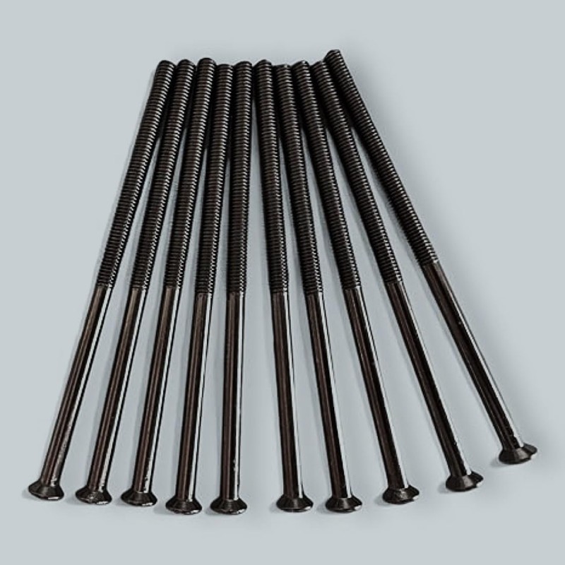 Generic Pack of 10 Electrical Screws 75mm X 3.5mm Black