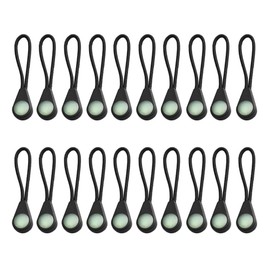 20PCS Lighting Zipper Pulls, Replacement Zipper Tags Lightweight Anti Lost Cord Extension Fixer for Jacket Purse Handbag Tent Backpack