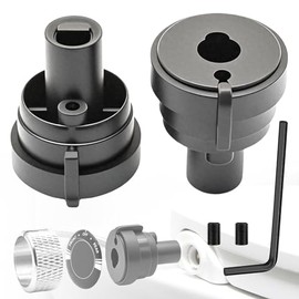 2 Pack Replacement Knob Compatible with Brondell Bidet Toilet Seat, for Non-Electric Swash Seat, Injection Moulding,ABS Material, （Plastic Knob Center Only, Metal Ring Not Included）Black