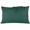 Hafaa Pillowcases 2 Pack Brushed Microfiber Emerald Green Pillow Cases