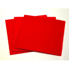 12" x 12" Squares Plain Acrylic Craft Felt Fabric - Cherry Red