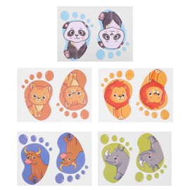 PRETYZOOM 6 Stück Fußaufkleber, selbstklebend, Tiere, für Kinder, Kindergarten, Bodenabdrücke, Fußabdrücke, Bodenaufkleber