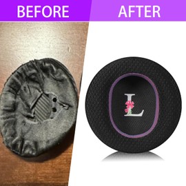 Jomwag Breathable mesh Replacement Earpads for Dyson Zone, Breathable mesh Ear Pads Cushions with High-Density Noise Isolation Foam, Breathable (Black/Purple)