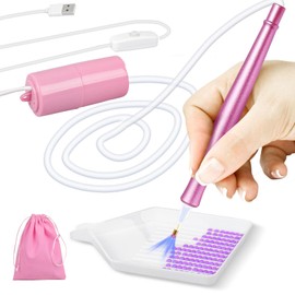 Diamond Painting Pen with Vacuum Pump, Painter Vacuum Diamond Art Pen No Wax Needed with Storage Tray, Diamond Art Pens Tools