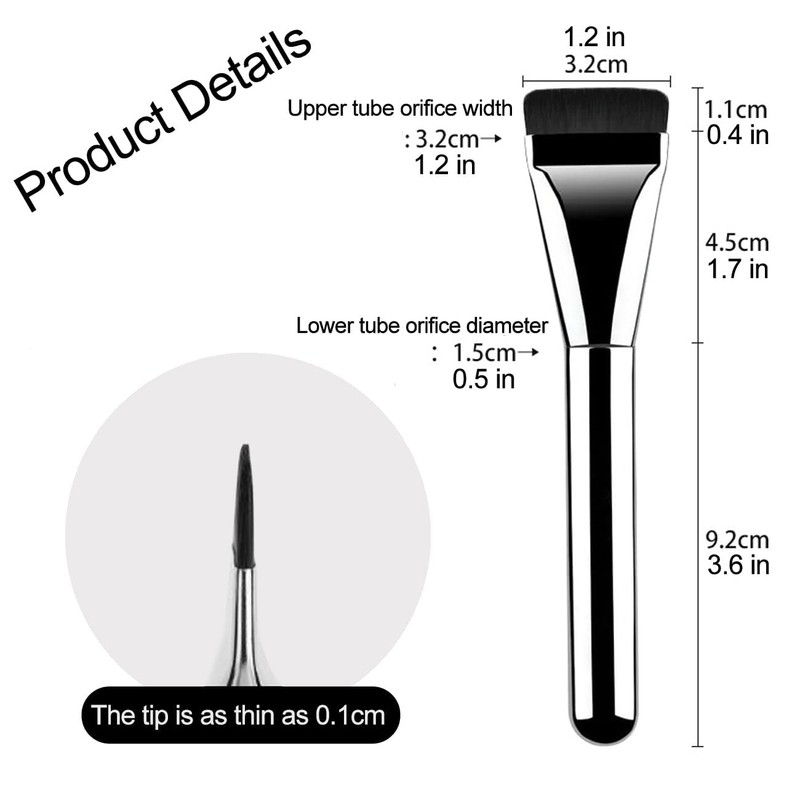 HASAGEI Ultra Thin Foundation Brush, Foundation Make-up Pinsel, Flat Top