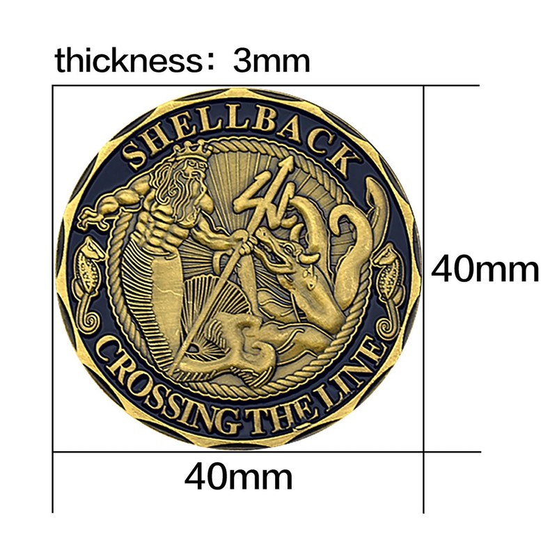 Shellback Crossing The Line Navy Challenge Coin - United States