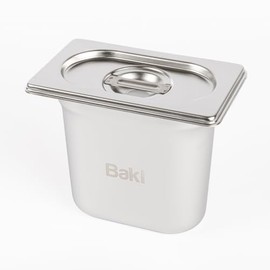 Baki Stainless Steel Gastronorm Container 1/9 Food Pan 65, 100, 150 mm Deep with & Without Lid (150mm Deep with Lid)
