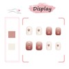 Ceboic False Nails Short Square Press On Nails, French Artificial