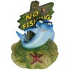 Supa No Fishing Sign, Shark Aquarium/Fish Tank Ornament, Realistic Detail,
