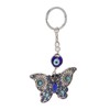 5Pcs Rhinestone Keychain Handcrafted Exquisite Beautiful Shiny Butterfly Shape Evil
