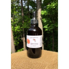 Red Cardinal Store Hibiscus Flower Tincture Herb Extract Double Extraction - 4 oz, Alcohol-infused