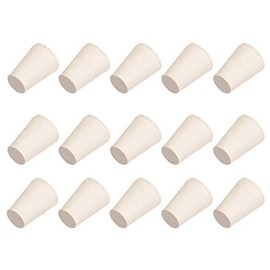 sourcing map Conical shaped rubber full plug for laboratory pipe plugs with high elasticity # 000-15 pieces