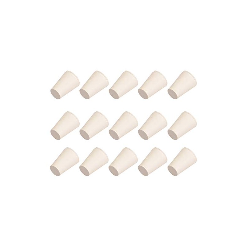 sourcing map Conical shaped rubber full plug for laboratory pipe