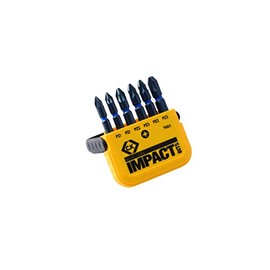 C.K T4511"Blue Steel" PZ Impact Screwdriver Bit, 0 V, Black, Set of 6 Piece