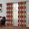 HOMEIDEAS Wave Room Darkening Curtains 52 X 84 Inch Length
