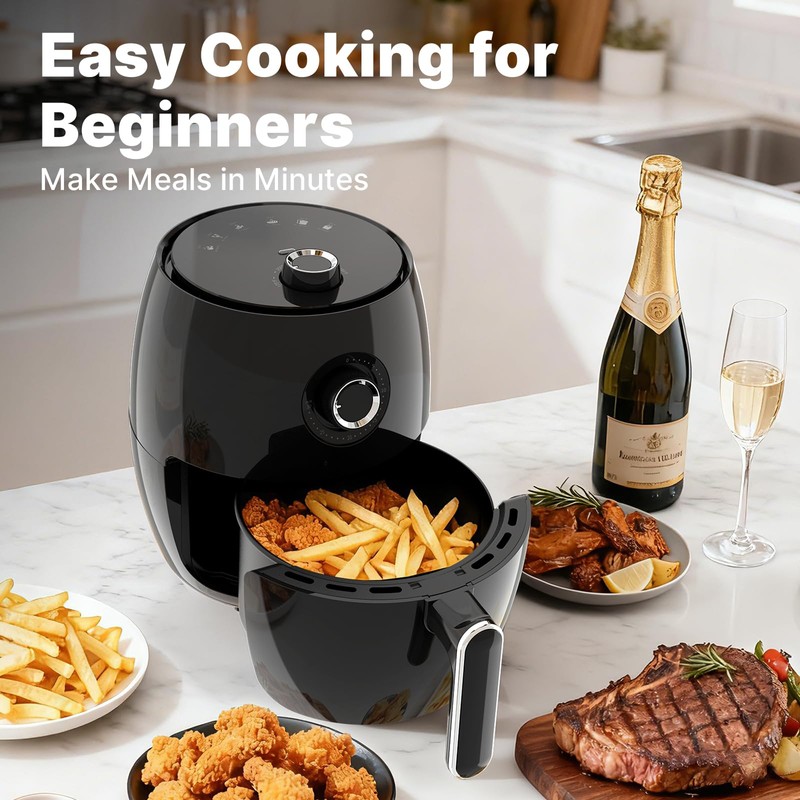 Compact Air Fryer Small, 2.1QT, 4-in-1 Small Mini Airfryer Compact,