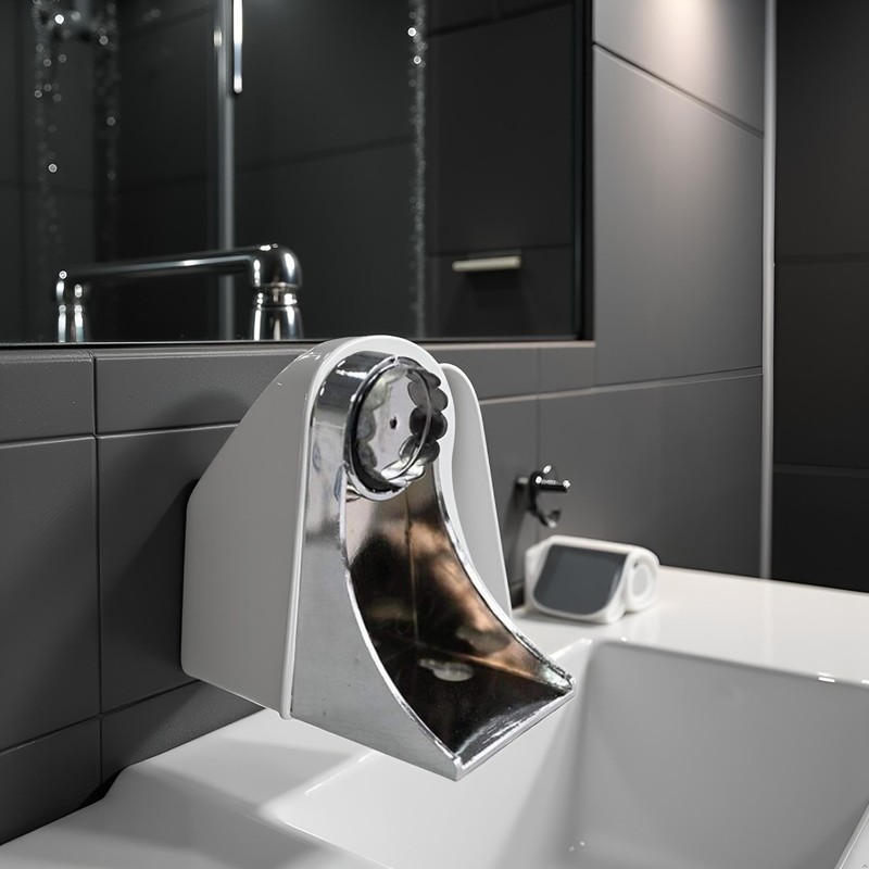 Silver Home Bathroom Magnetic Soap Holder Container Case Wall Attachment